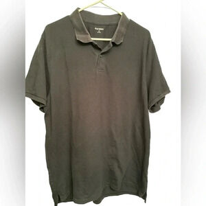 Old Navy black pique cotton polo shirt